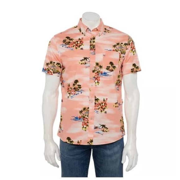 Sonoma Perfect Length Hawaiian Shirt 